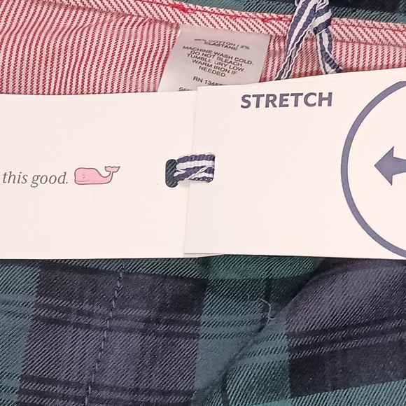 Men's Vineyard Vines Black Watch Breaker Pant Sz 32x32 Color Charleston Green... - Picture 3 of 4